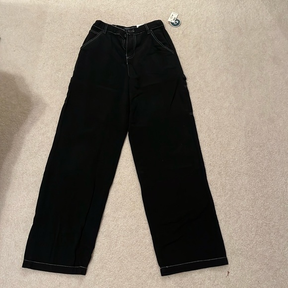 aero black cargo wide leg pants - Picture 1 of 3
